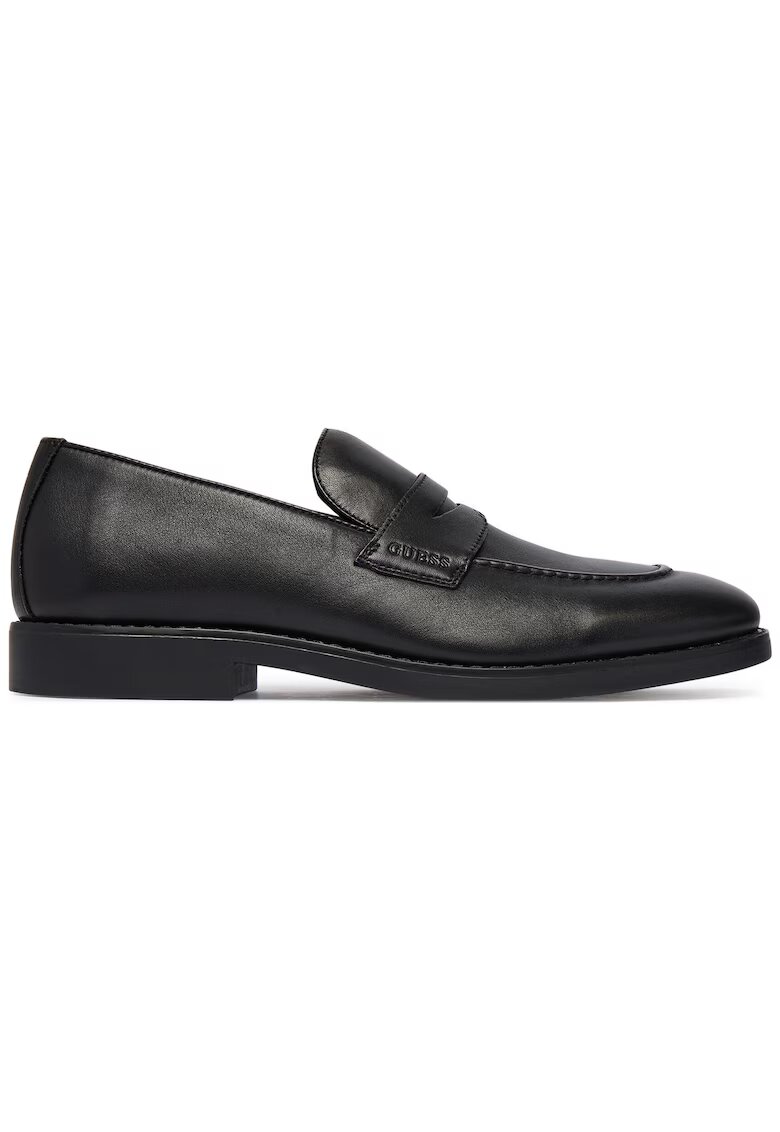 GUESS мъжки обувки loafer от естествена кожа - тип slip-on с детайл penny 0000306155473_40 - черно