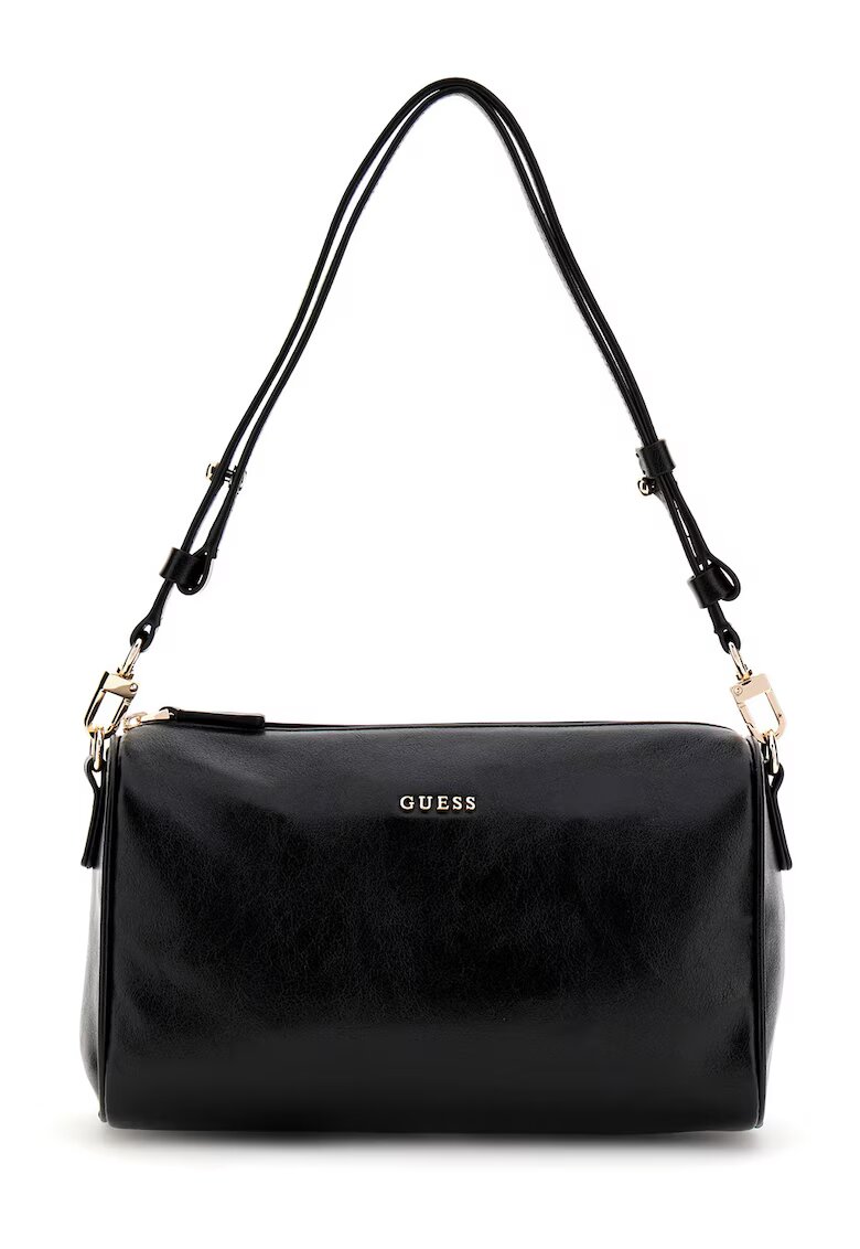 GUESS Мини чанта за рамо Kassie с лого - Черен