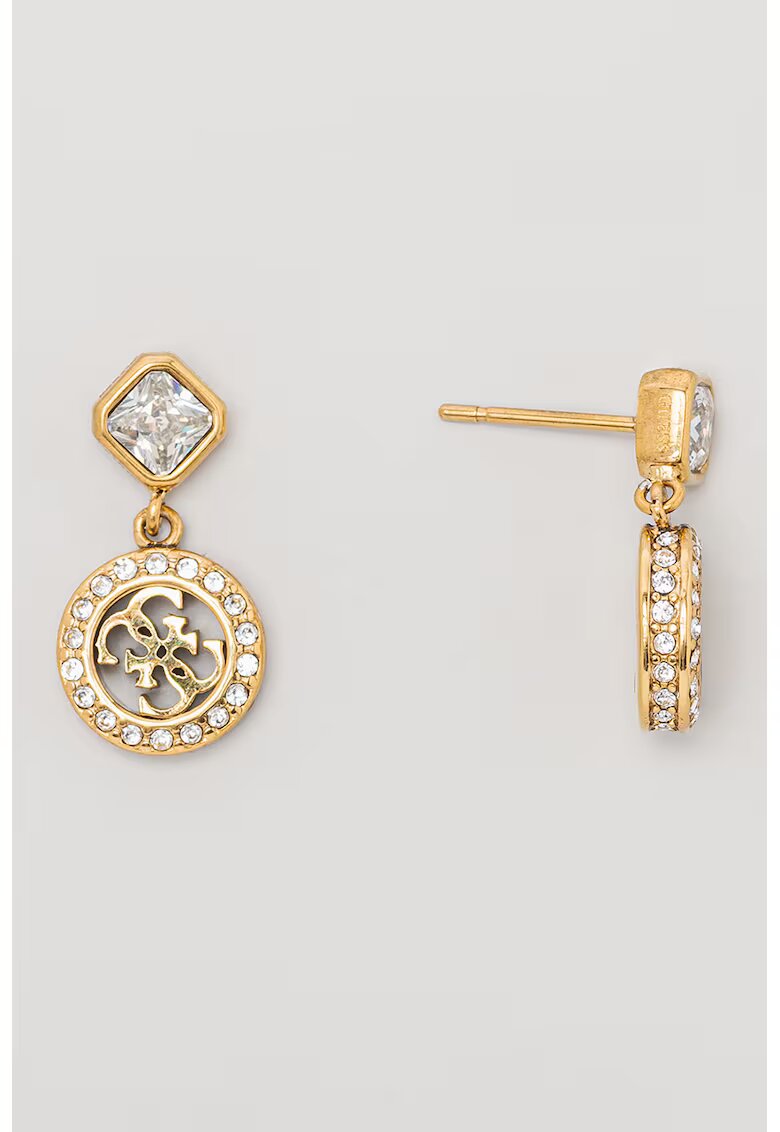 GUESS Обеци от неръждаема стомана с лого