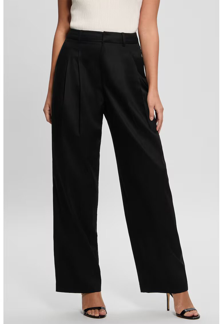 GUESS Панталон с лиосел с широк крачол и басти