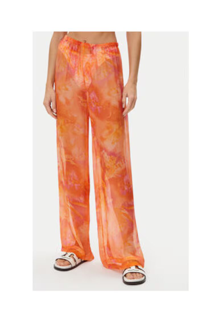 GUESS Pantaloni de plaja din amestec de matase