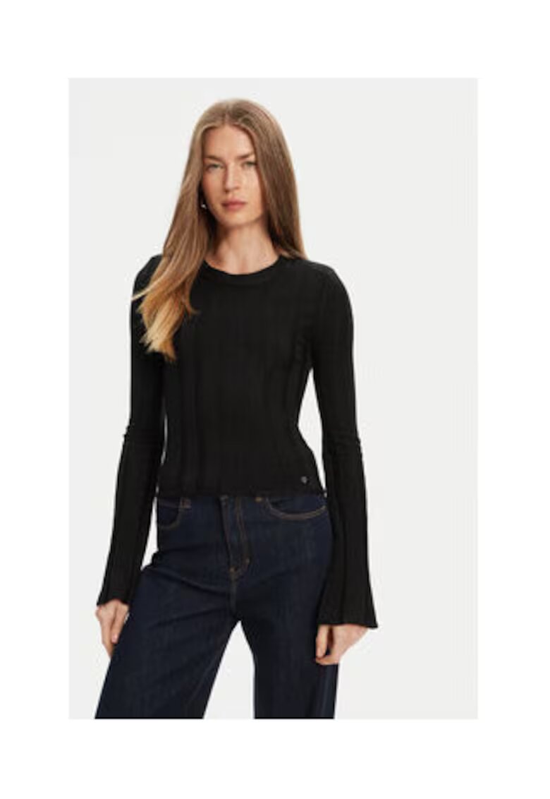 GUESS Плетен пуловер regular fit с обло деколте
