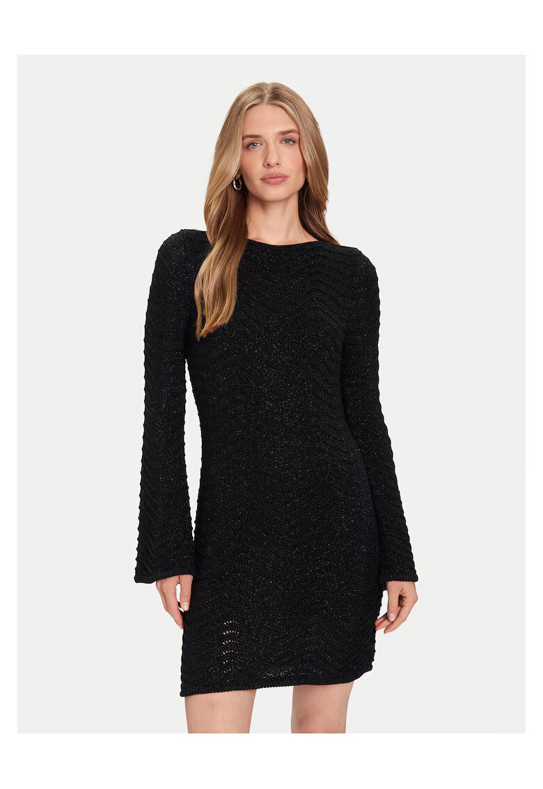 GUESS Плетена рокля - 80% вискоза - черна