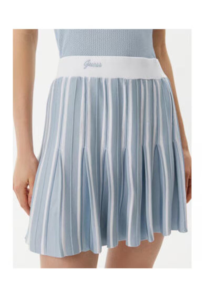 GUESS Плисирана пола с лента с лого