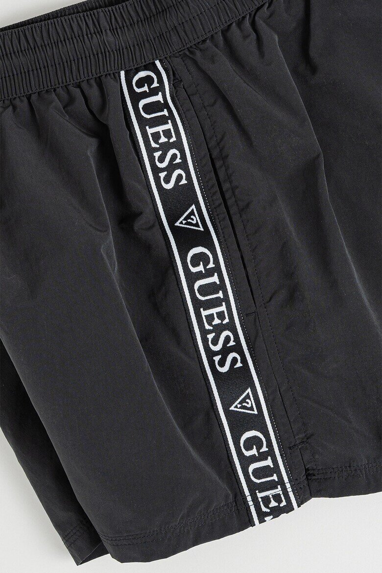 GUESS Плувни шорти с лого Черен