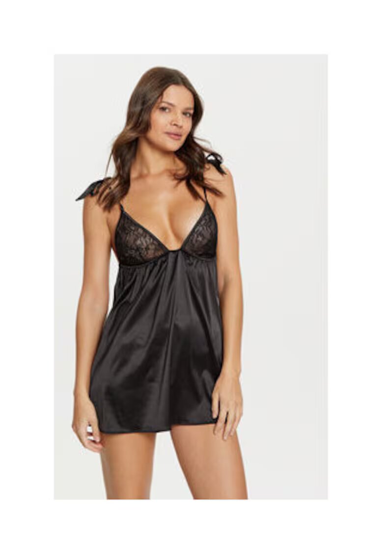 GUESS Полиестерна нощница със смес от дантела