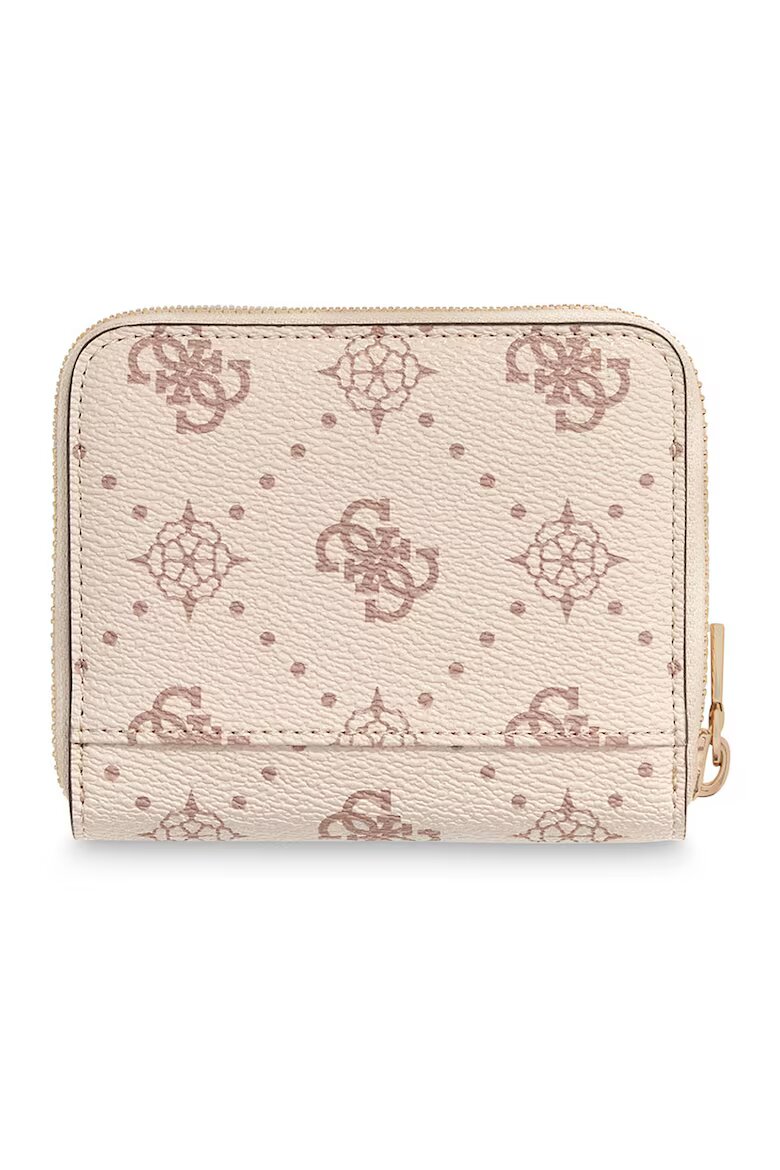 GUESS Портфейл Carrie от еко кожа с лого Бежов