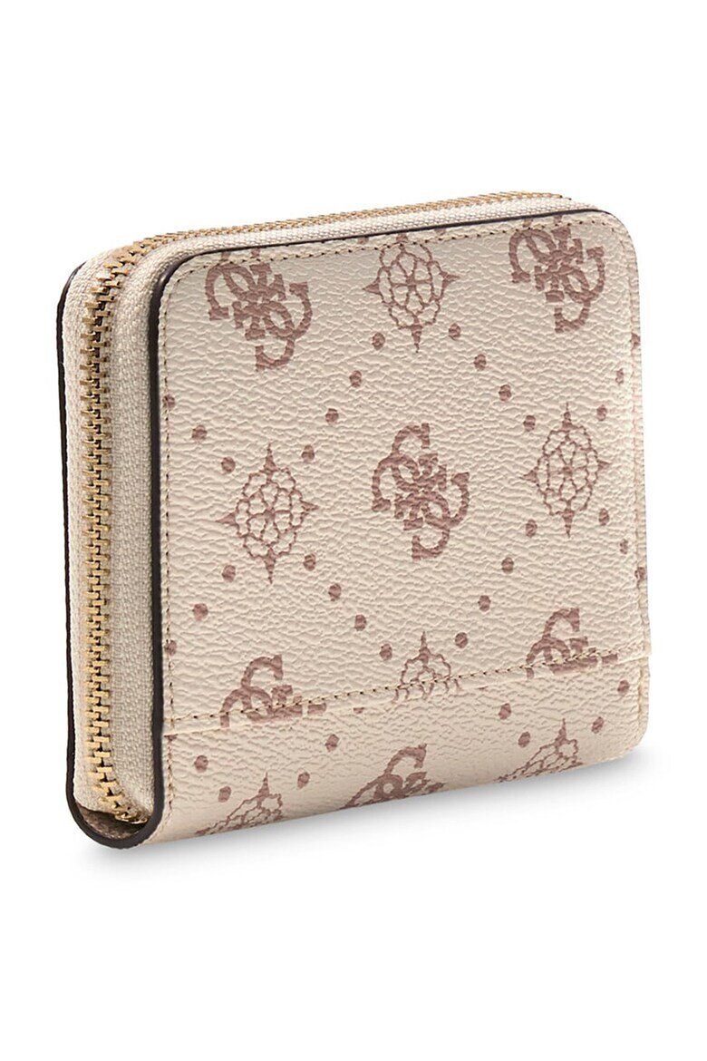 GUESS Портфейл Carrie от еко кожа с лого Бежов