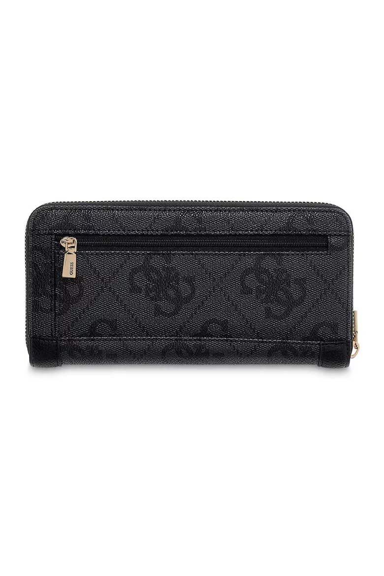 GUESS Портфейл Karnilla от еко кожа с монограм Черен