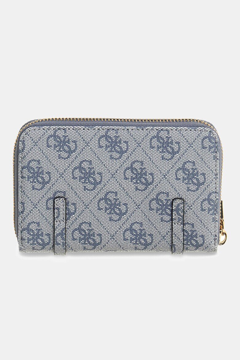 GUESS Портфейл Leona с лого Син