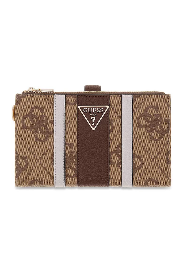 GUESS Портмоне Laurel от еко кожа с лого Светлокафяв