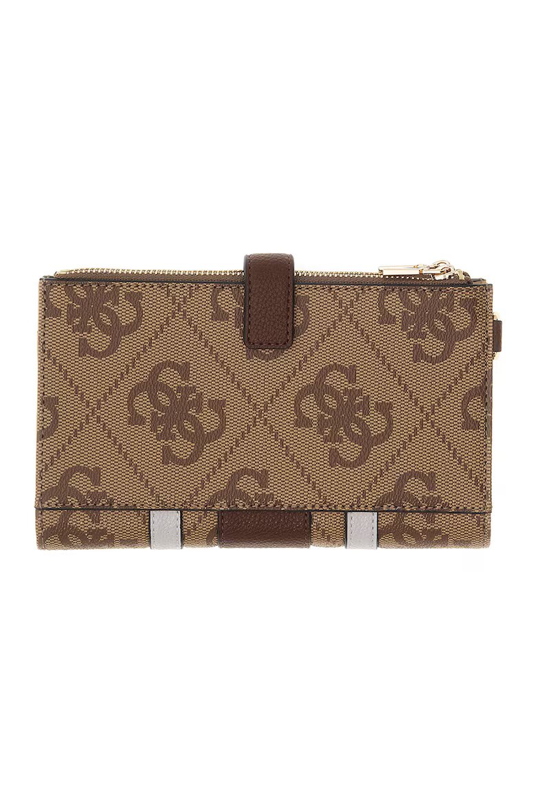 GUESS Портмоне Laurel от еко кожа с лого Светлокафяв