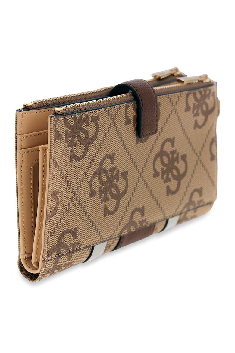 GUESS Портмоне Laurel от еко кожа с лого Светлокафяв