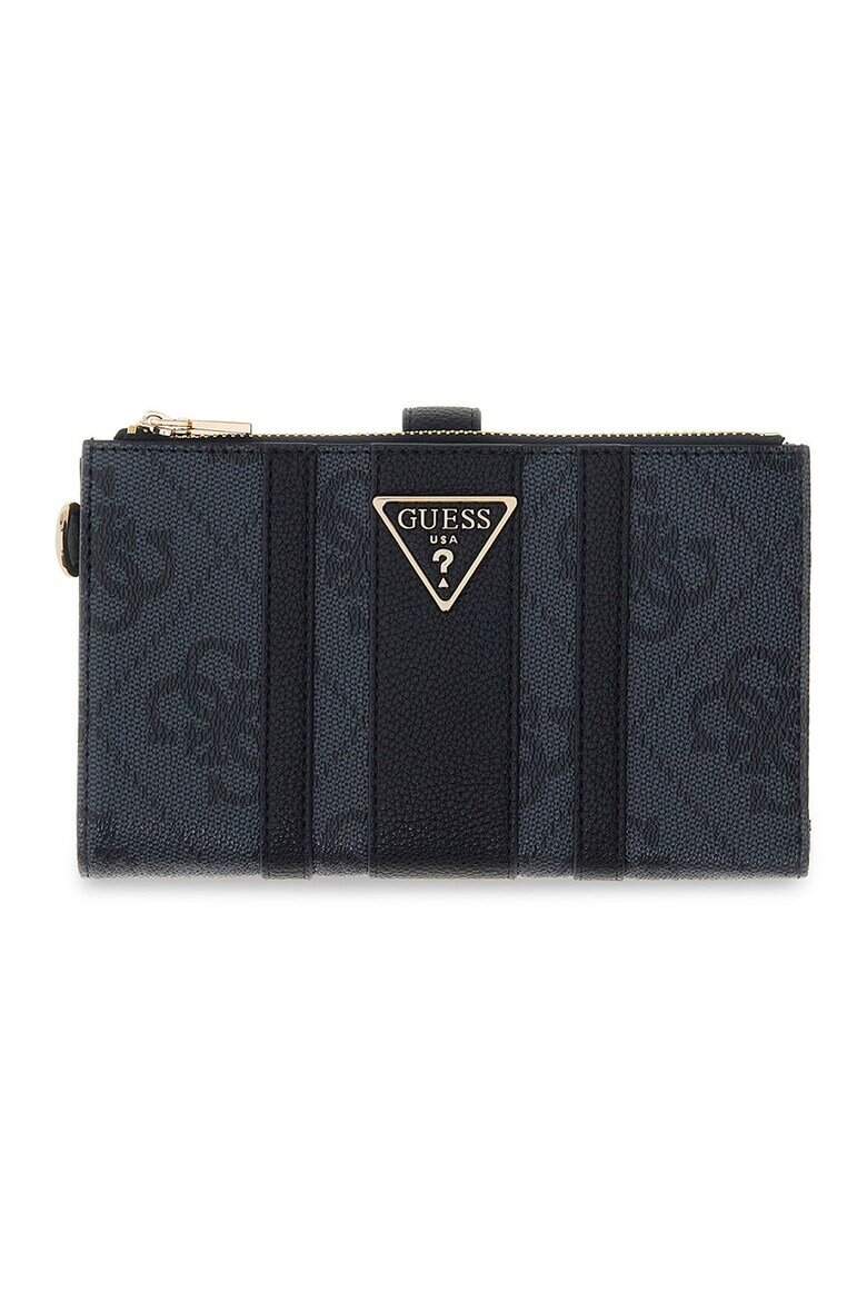 GUESS Портмоне Laurel от еко кожа с лого Въглен сиво