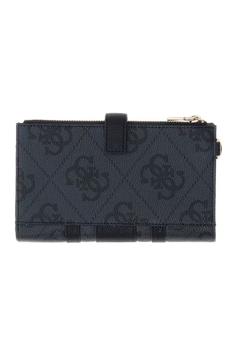 GUESS Портмоне Laurel от еко кожа с лого Въглен сиво