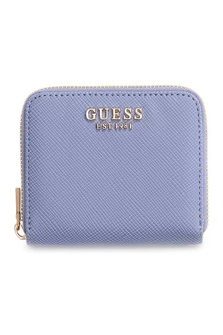 GUESS Портмоне Laurel от еко кожа с цип Индигово синьо