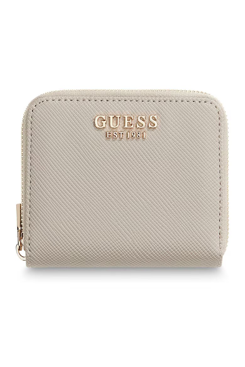 GUESS Портмоне Laurel от еко кожа с цип Светло кафяво