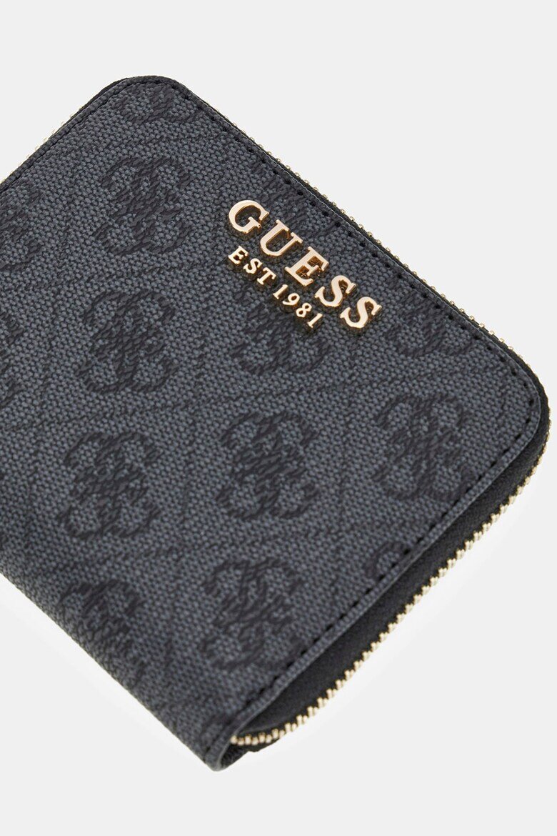 GUESS Портмоне Laurel от еко кожа Въглен сиво