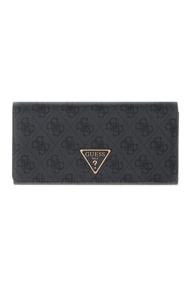 GUESS Портмоне Laurel с лого Черен