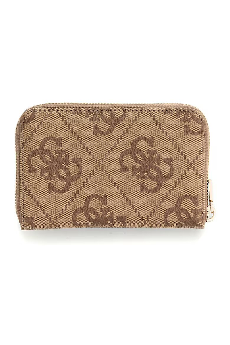 GUESS Портмоне Laurel с лого Светлокафяв
