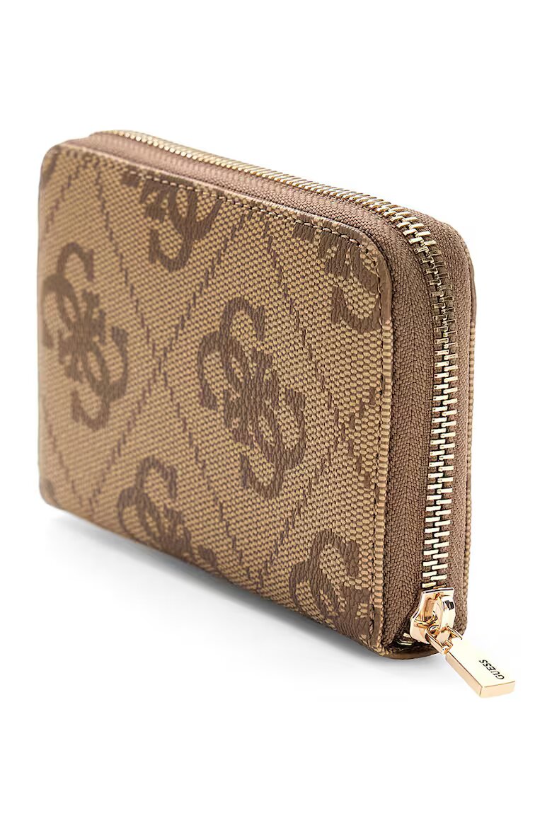 GUESS Портмоне Laurel с лого Светлокафяв