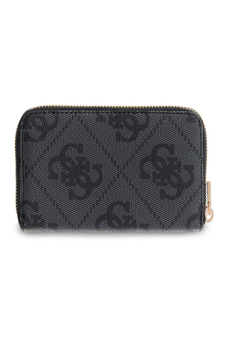 GUESS Портмоне Laurel с лого Въглен сиво