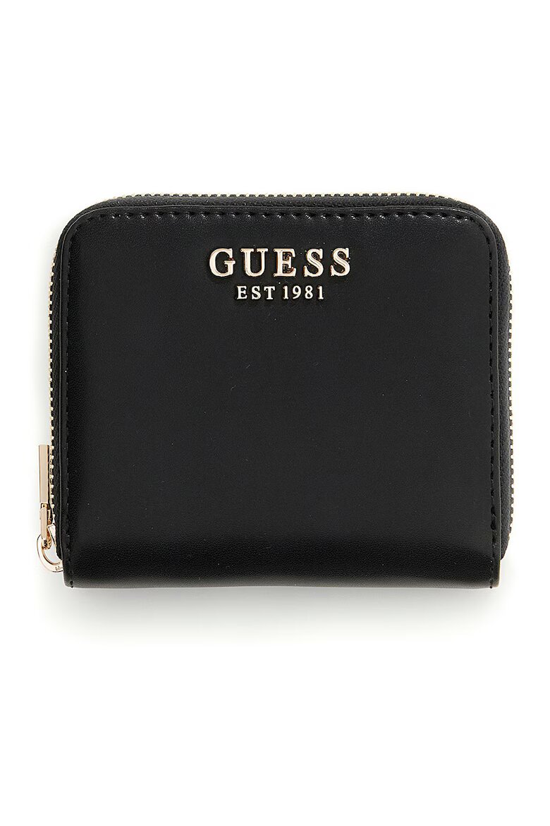 GUESS Портмоне Lurel с цип Черен