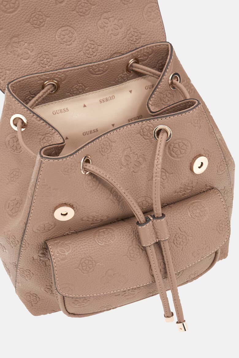 GUESS Раница Cresidia II от еко кожа с монограм Камел