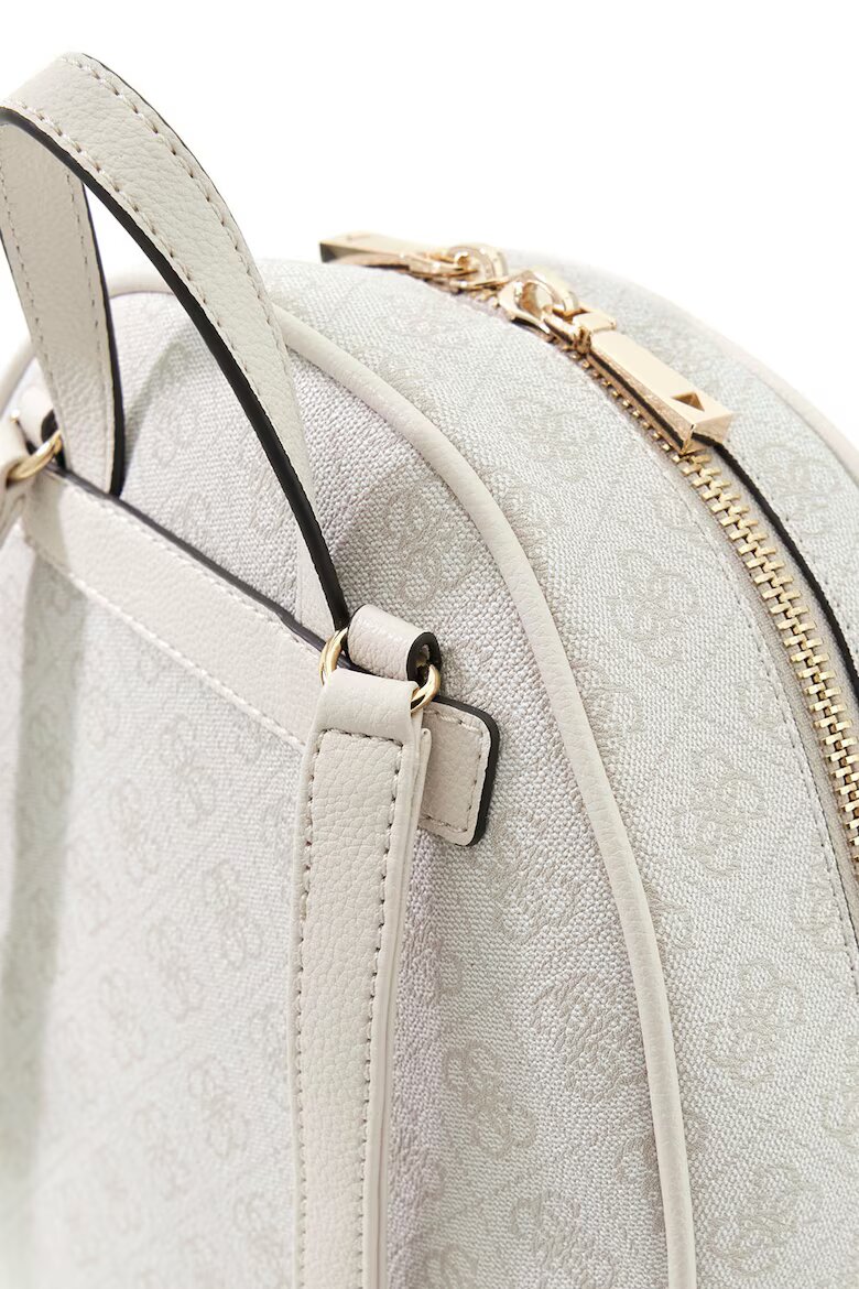 GUESS Раница Manhattan II от еко кожа с монограм Светло сив