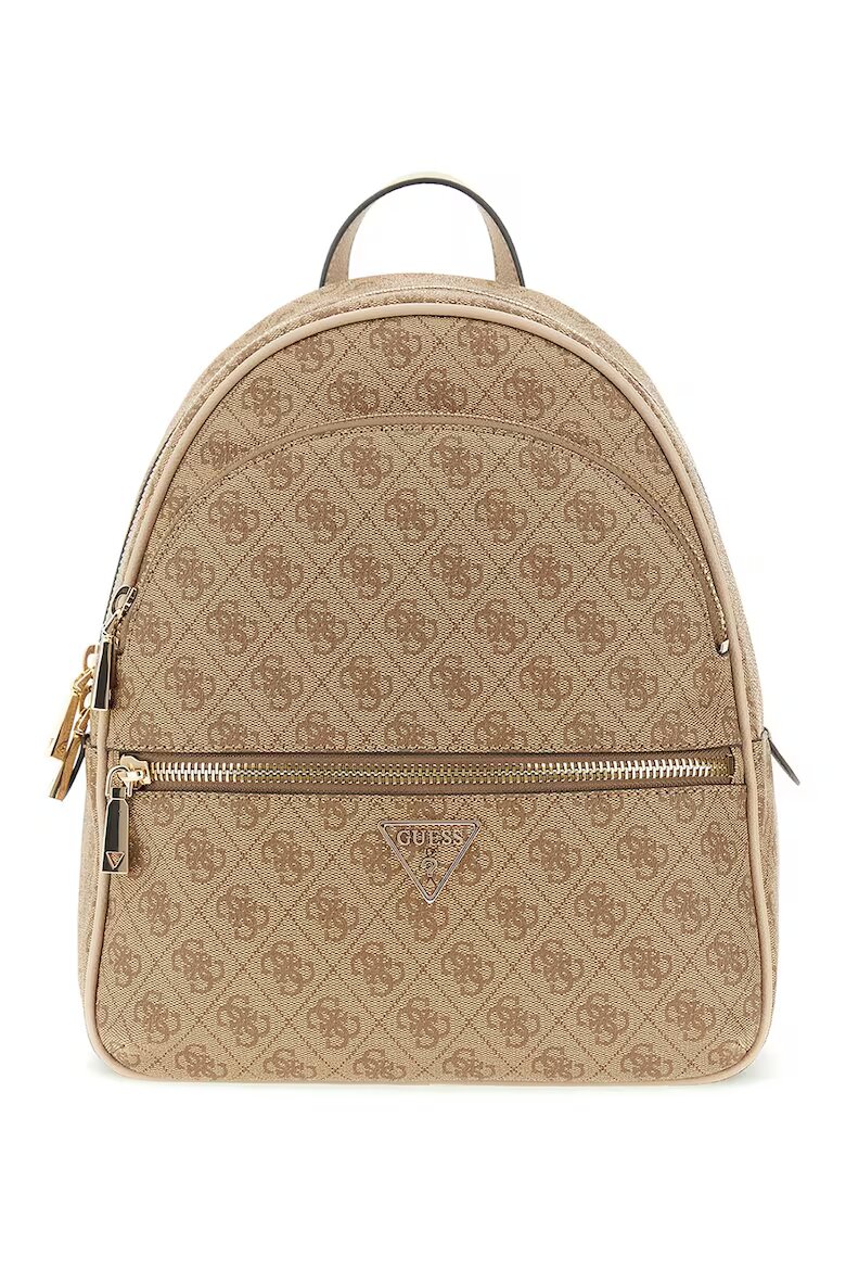 GUESS Раница Manhattan II от еко кожа с монограм Светлокафяв