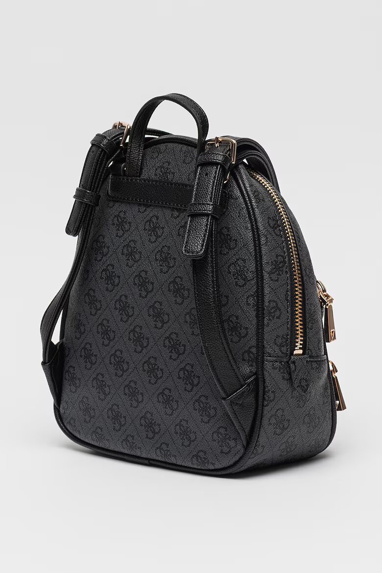 GUESS Раница Manhattan II с монограм Черен/Антрацитно сиво