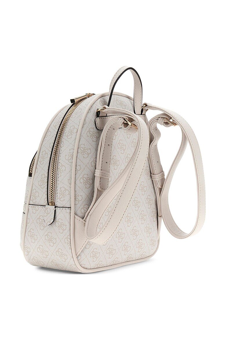 GUESS Раница Manhattan II с монограм Светло сив