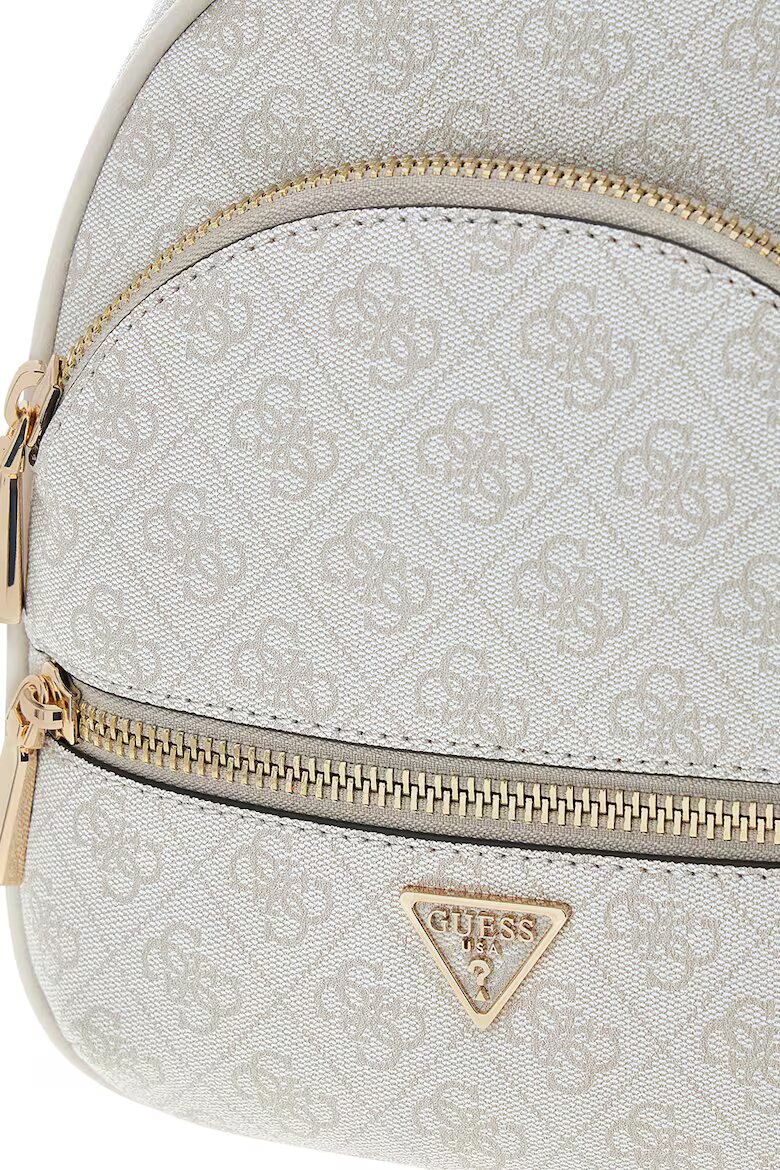 GUESS Раница Manhattan II с монограм Светло сив