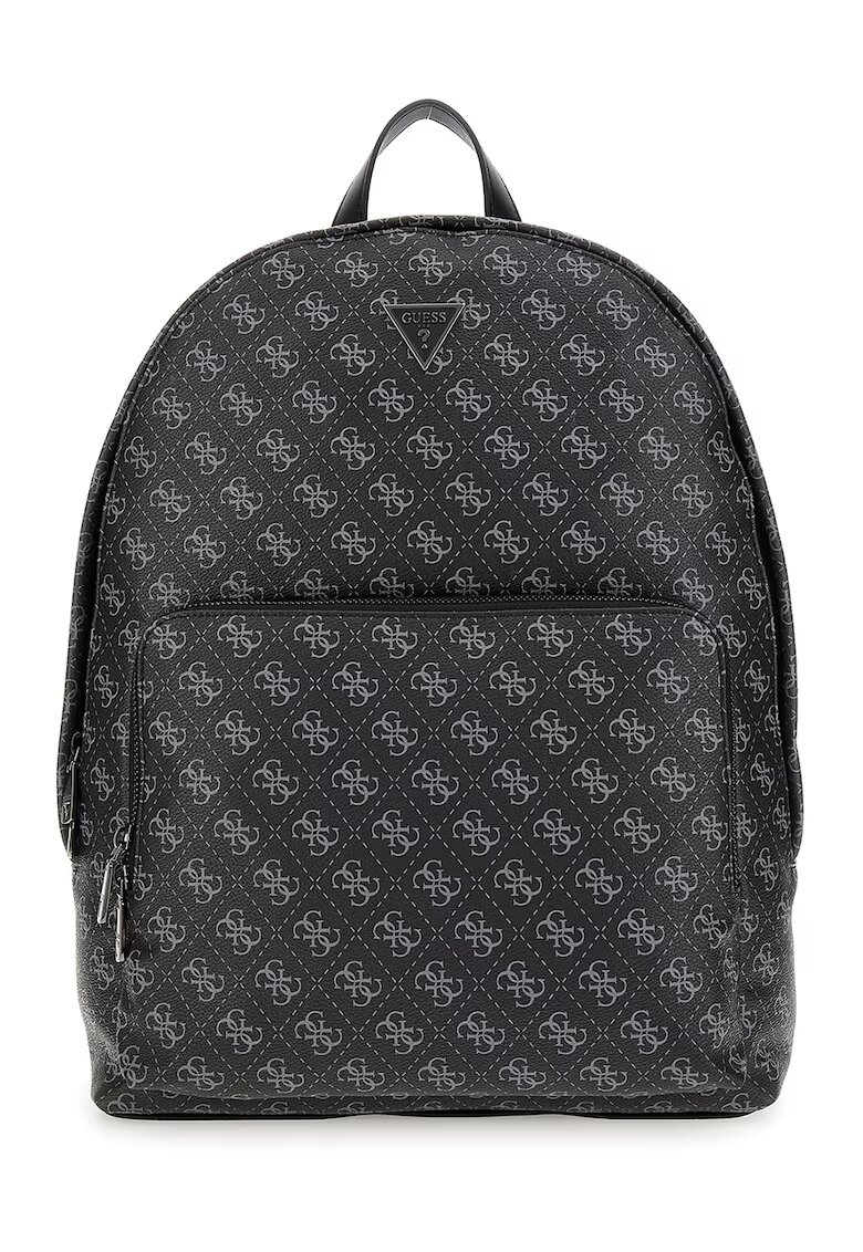 GUESS Раница Milano от еко кожа с монограм - Черен/Бял