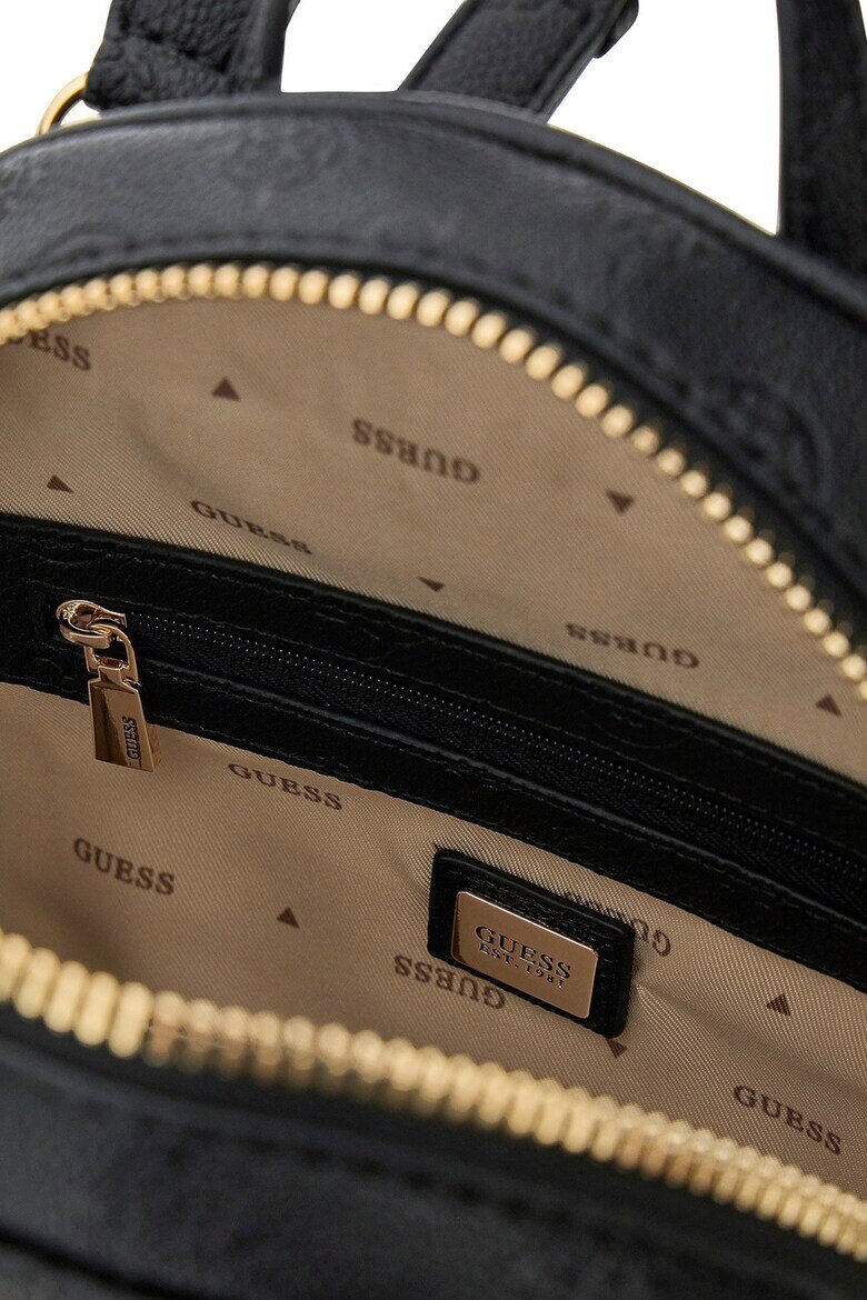 GUESS Раница от еко кожа Manhattan II с външни джобове Черен