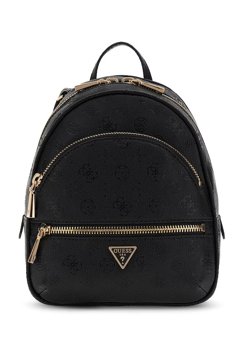 GUESS Раница от еко кожа Manhattan II с външни джобове - Черен