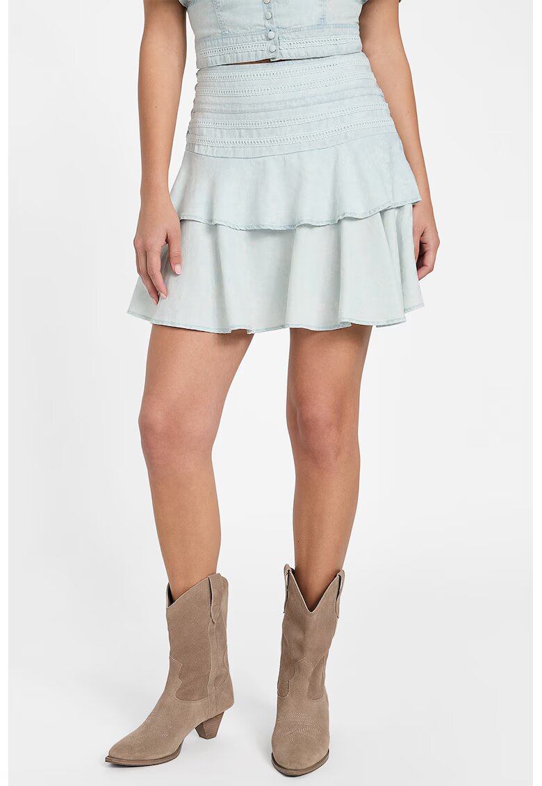 GUESS Разкроена къса пола с лиосел