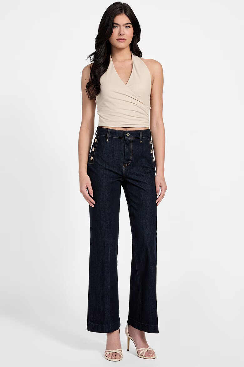 GUESS Разкроени дънки Ултрамарин синьо