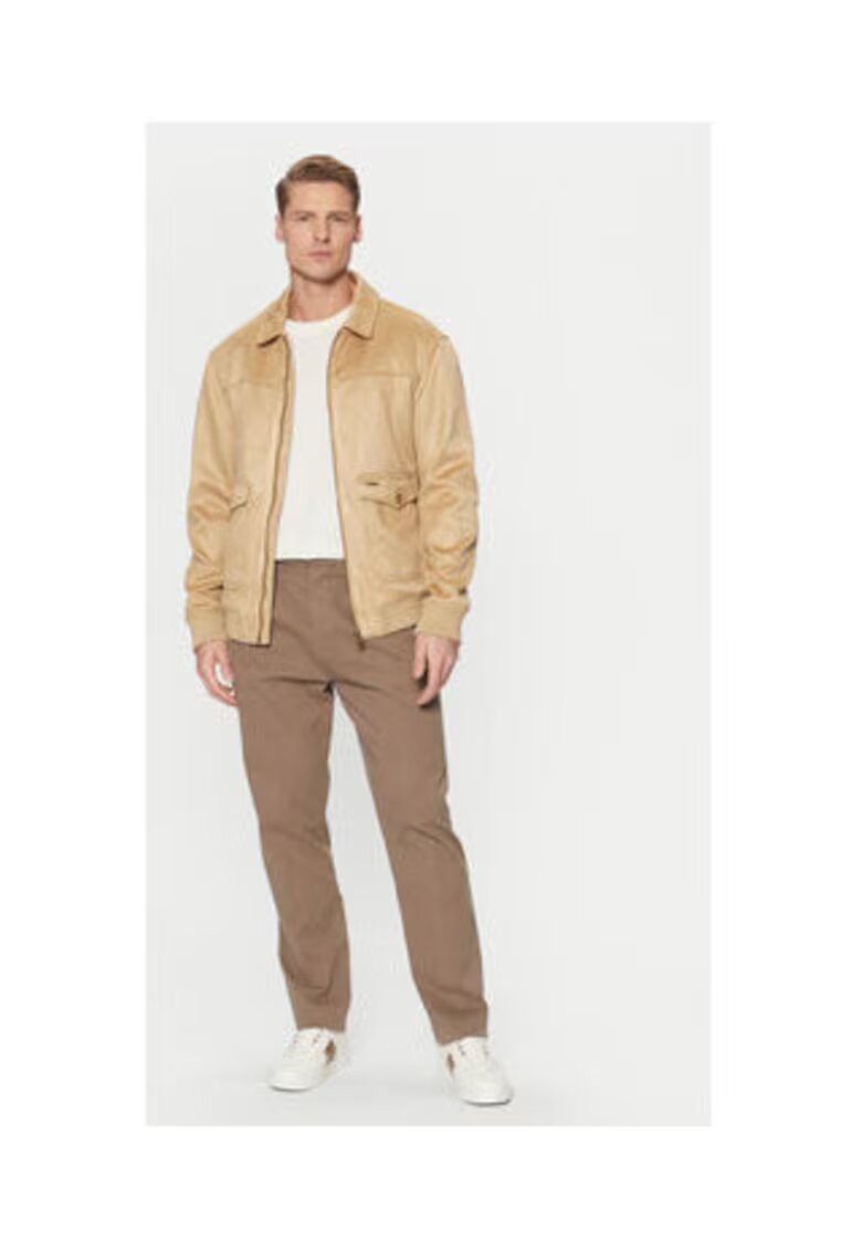 GUESS Редовно прилягащо яке от екологична велурена кожа