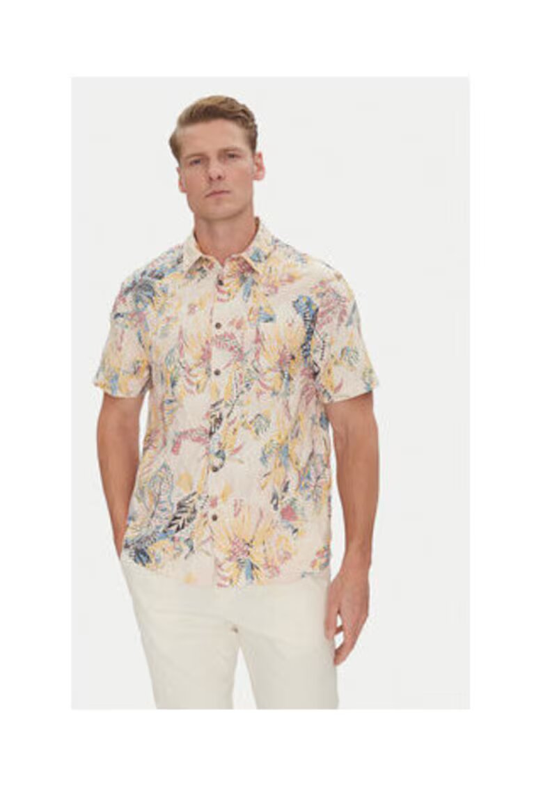 GUESS Риза с къс ръкав и флорален десен