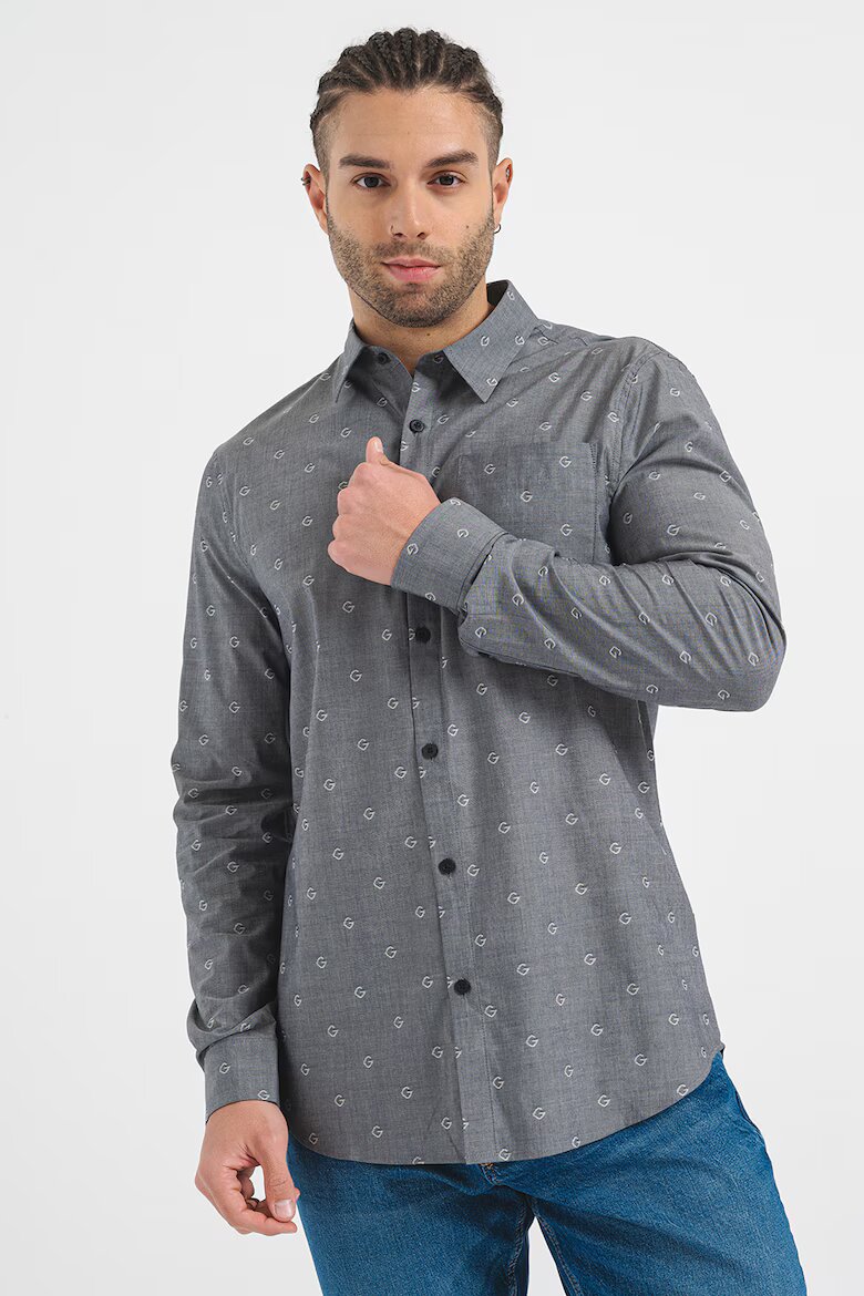 GUESS Риза с модал Сив