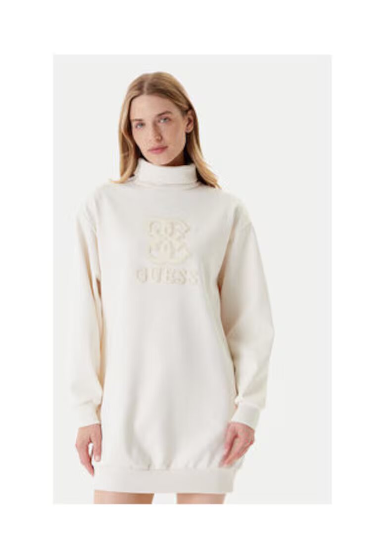 GUESS Рокля-пуловер от полиестерна смес с висока яка
