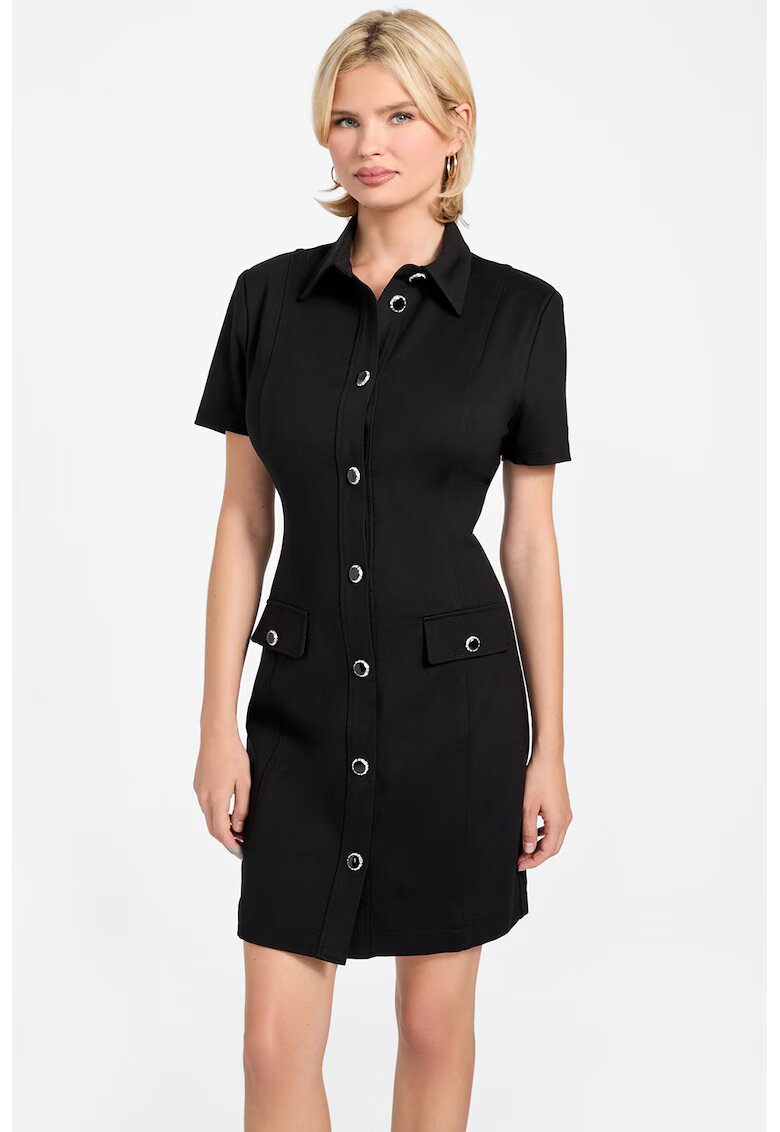 GUESS Рокля с копчета и къси ръкави