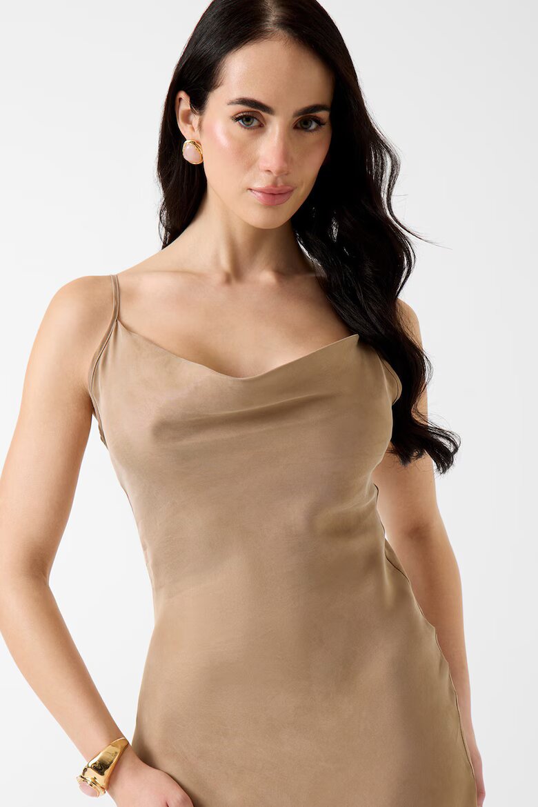 GUESS Рокля с лиосел с шал-яка Камел