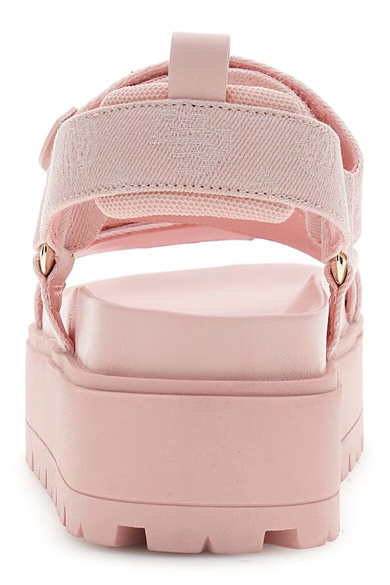 GUESS Скосени сандали с лого Розово