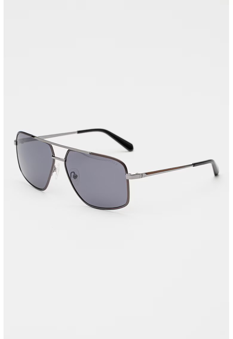 GUESS Слънчеви очила Aviator с поляризация - Тъмносребрист/Сребрист