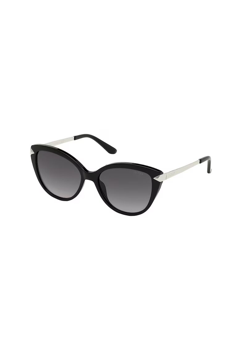 GUESS Слънчеви очила Cat-Eye - Черен/Сребрист