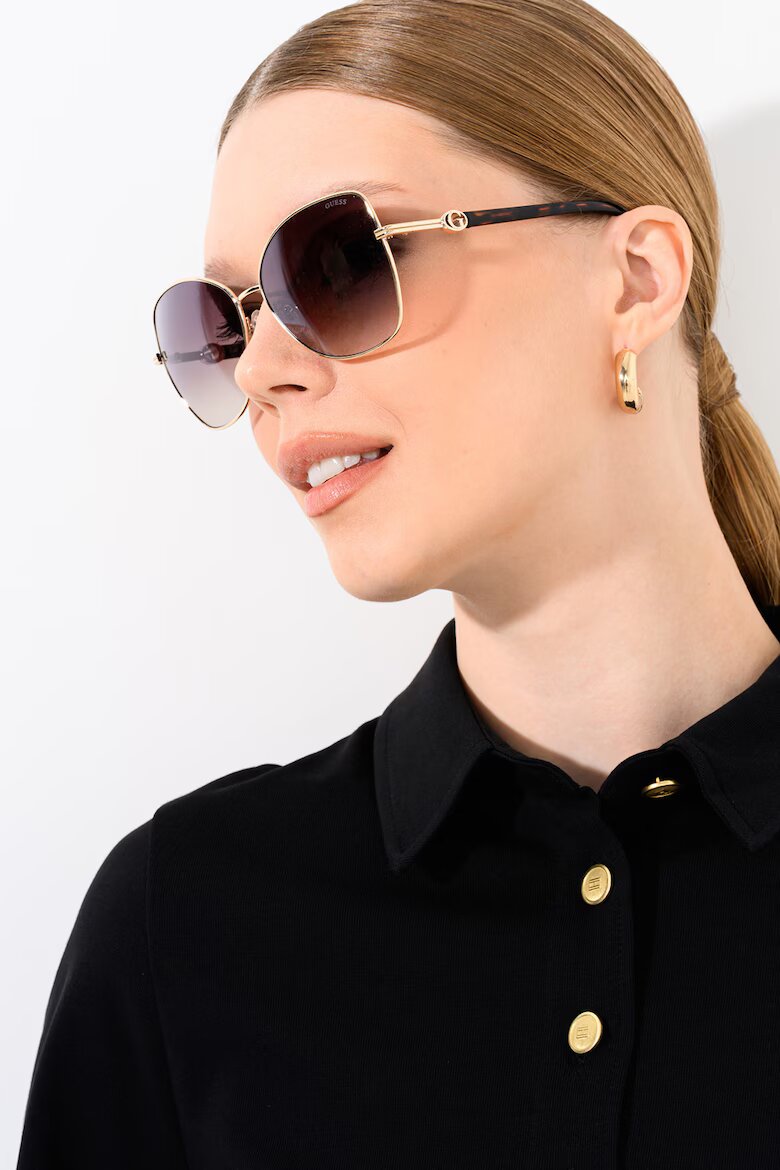 GUESS Слънчеви очила Cat Eye с метална рамка Златист