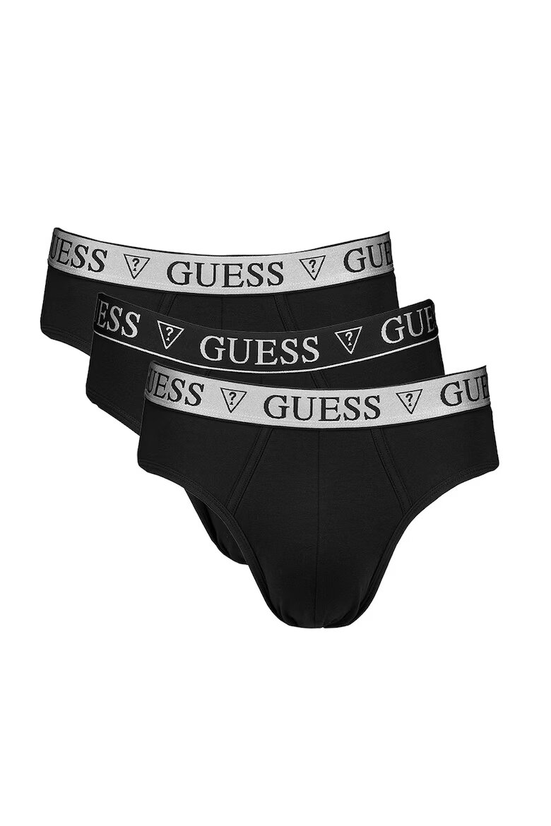 GUESS Слипове с памук 3 чифта Черен