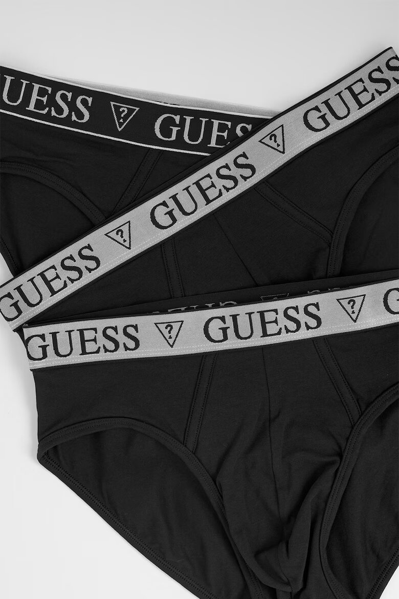GUESS Слипове с памук 3 чифта Черен